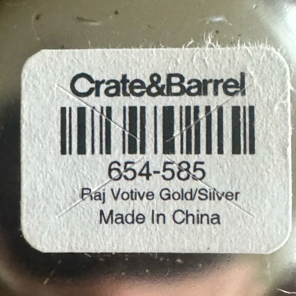 4 Crate&Barrel votive candle holders
